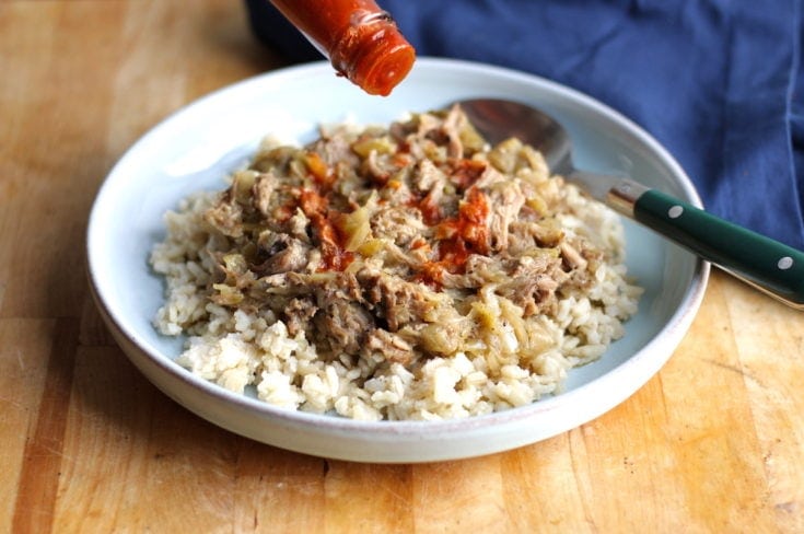 Braised Pork Neck and Cabbage with Hot Sauce