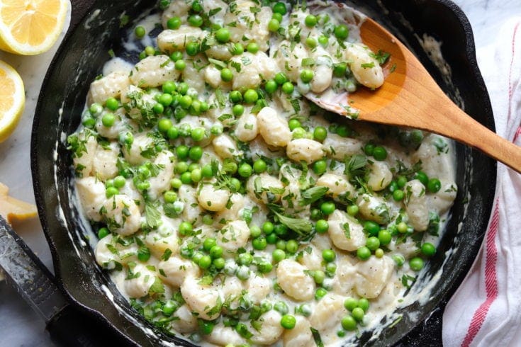 Gnocchi with Peas and Lemon Cream Sauce Recipe