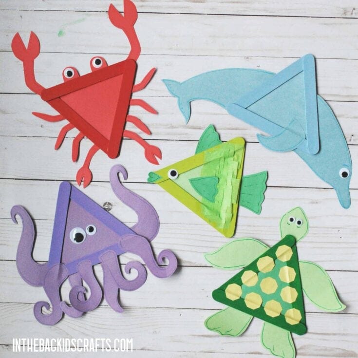 Image for 6 Sea Animal Crafts (with Free Templates) 