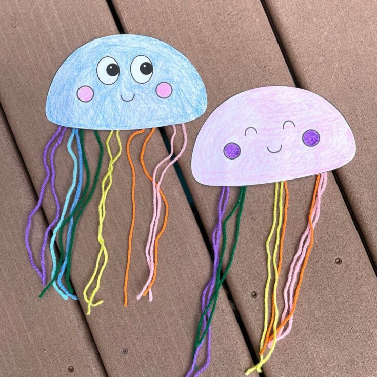 Image for Free Printable Jellyfish Paper Craft for Kids – Easy