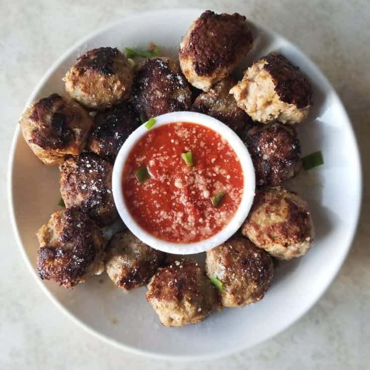 Easy Turkey Meatballs Stuffed with Mozzarella Cheese