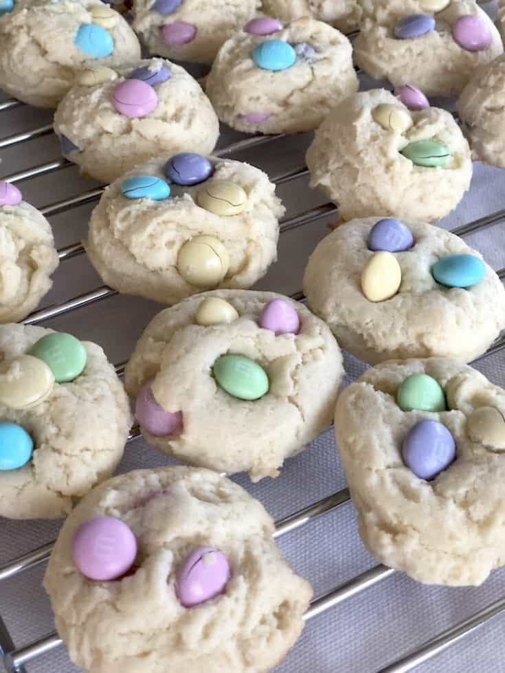 Make soft and colorful Easter Cookies with cake mix. One of the easiest Easter baking ideas for parties, kids, and spring dessert tables.