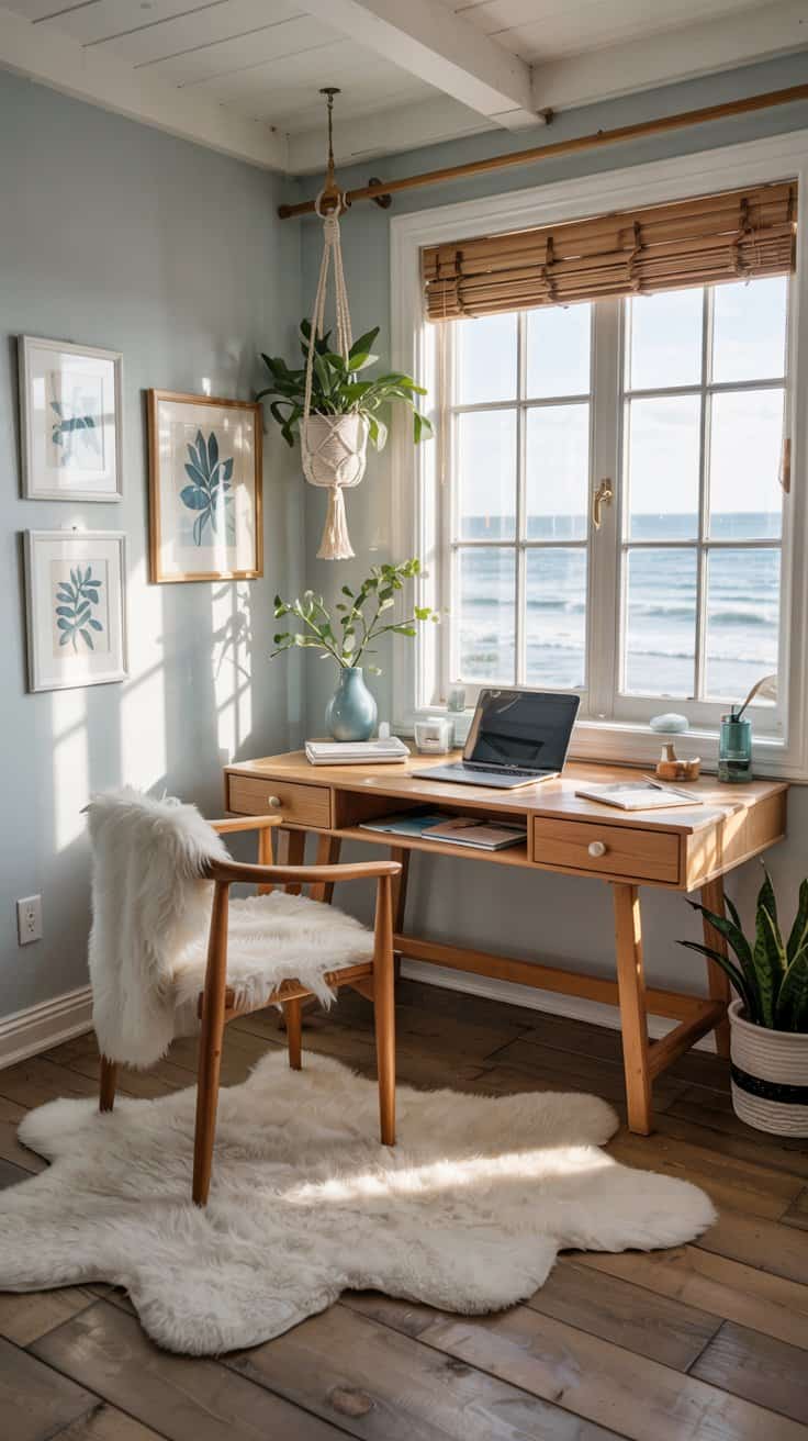 Discover coastal home office ideas that blend natural materials, soothing colors, and nautical accents to create a serene, beach-inspired workspace.