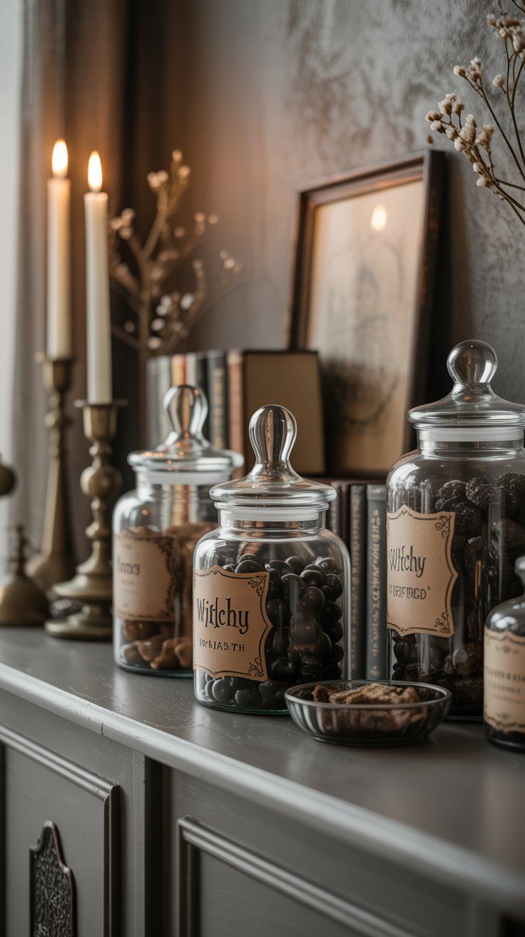 Elegant Halloween decor ideas to transform your space with black lace runners, gold-accented skulls, velvet pumpkins, antique candelabras, and more.