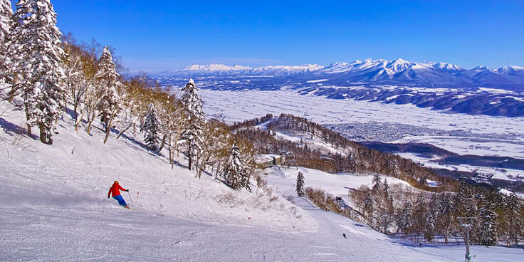 Furano Ski Resort on a sunny day