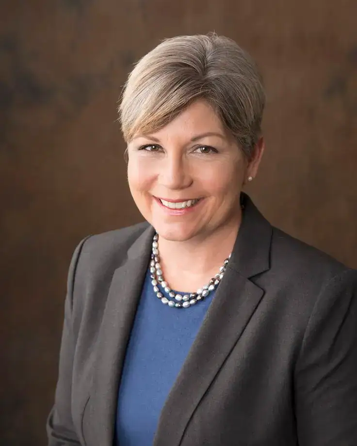 Portrait of a woman in suit
