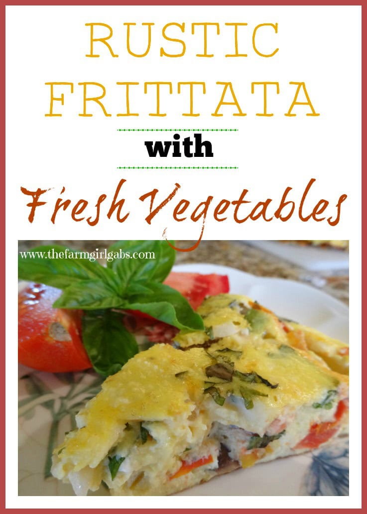 Rustic Frittata with Fresh Vegetables from How Does Your Garden Grow? ~ www.thefarmgirlgabs.com