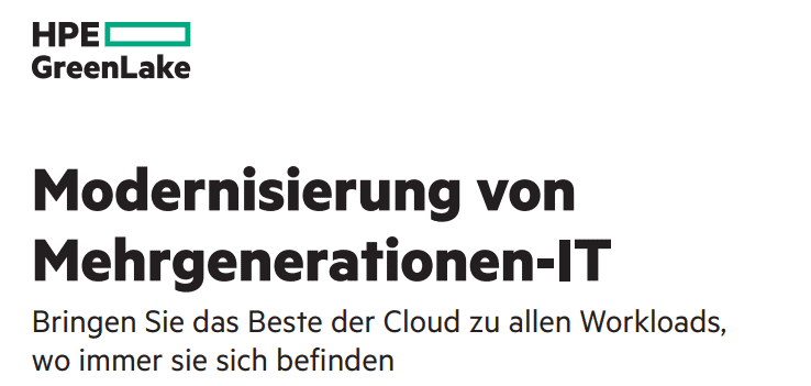 IT-Modernisierung leicht gemacht: Cloud-Integration fr alle Workloads