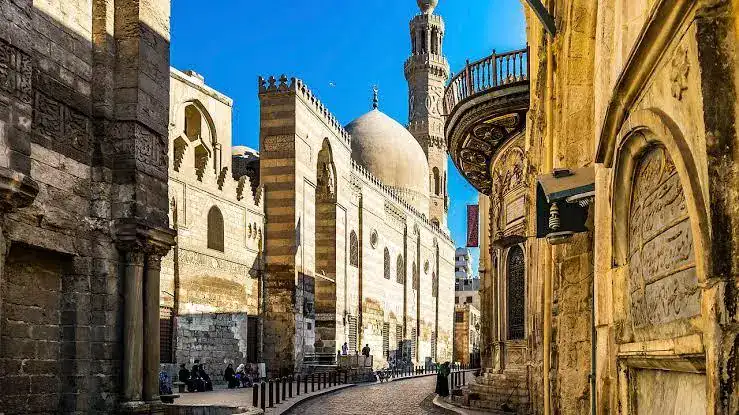 Islamic architecture lining a historic Cairo street