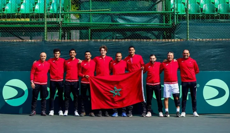alt= Coupe Davis le Maroc bat l'Afrique du Sud