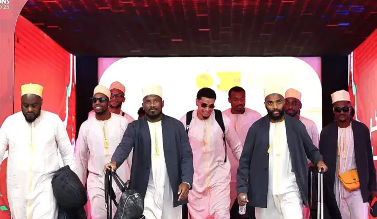 Alt= CAN 2025 - arrivées équipes Maroc