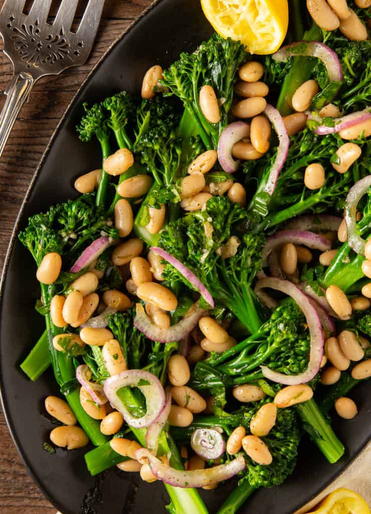 broccolini salad with white beans