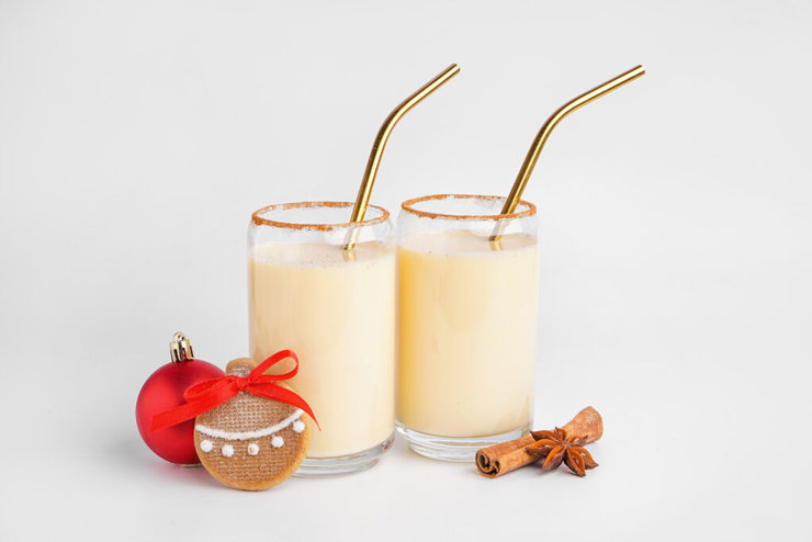 Winder Farms eggnog cartons displayed at Costco, highlighting the local Utah dairy brand’s launch in select warehouse locations for the holiday season.