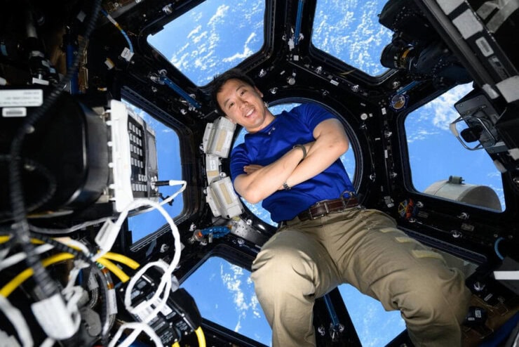 NASA astronaut Jonny Kim inside the International Space Station’s cupola, orbiting above the Indian Ocean near Madagascar.