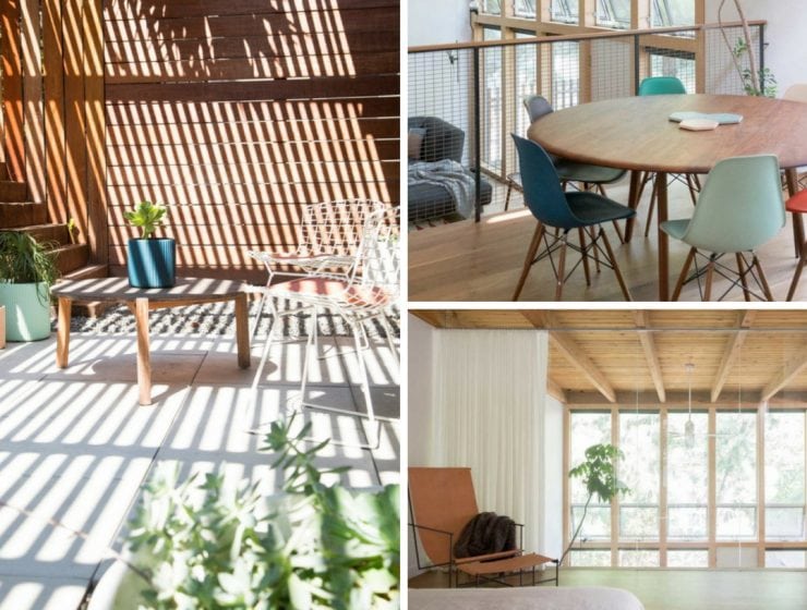 mid-century modern home A Mid-Century Modern Home Sits on a Hillside of Dreamy Los Angeles House under a Bridge 740x560