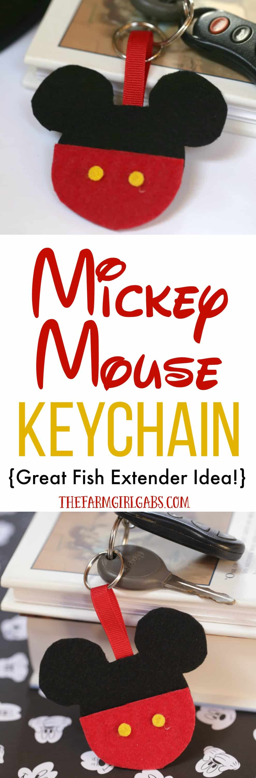 Isn't this adorable! This DIY Mickey Mouse Keychain is a super simple Disney craft. It is also a great fish extender to make for your upcoming Disney Cruise.