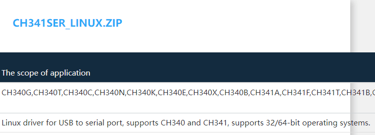 ch340 drivers for linux page