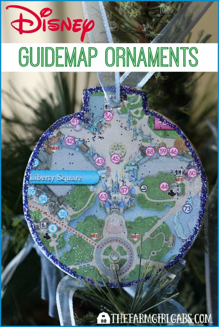 Turn those extra Disney Park Guidemaps you have collected into these fun Disney Guidemap Christmas Ornaments. This easy craft project adds a little Disney magic to your Christmas tree.