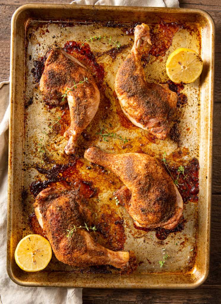 baked chicken leg quarters