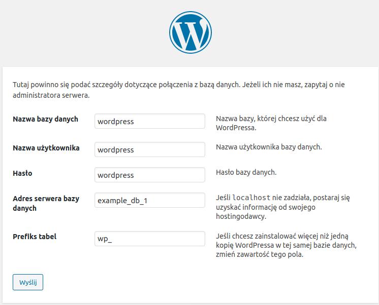 dane-konfiguracji-wordpress