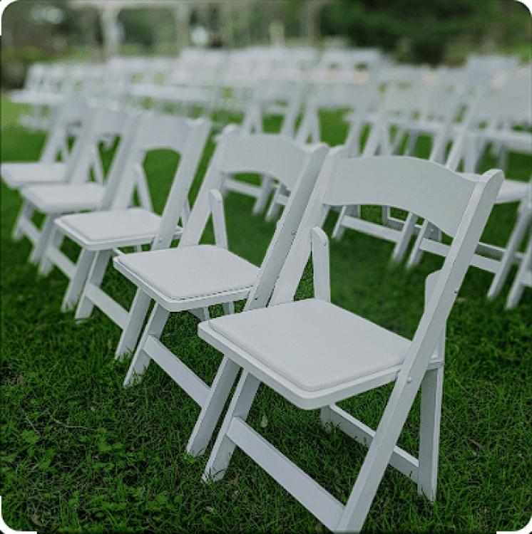 Chair Rentals - White Folding Chairs in Murrells Inlet SC