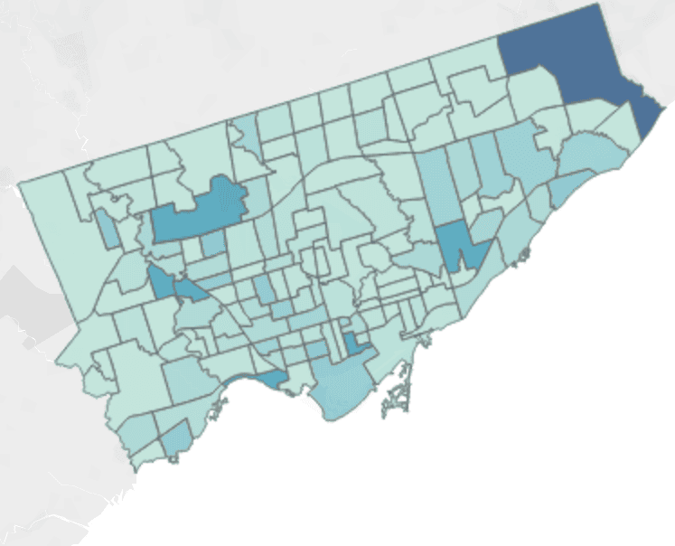 Toronto COVID-19 update: City reveals geographic hotspots on interactive map, paints distancing circles at Trinity Bellwoods Park