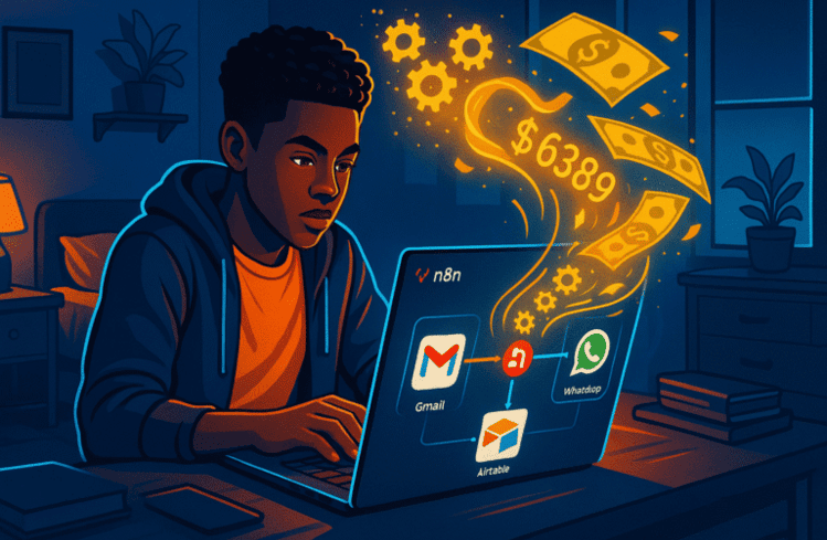 How 17-Year-Old Boy Made $6,389 Using n8n