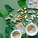 Nahrungsergänzungen flat lay photo of alternative medicines