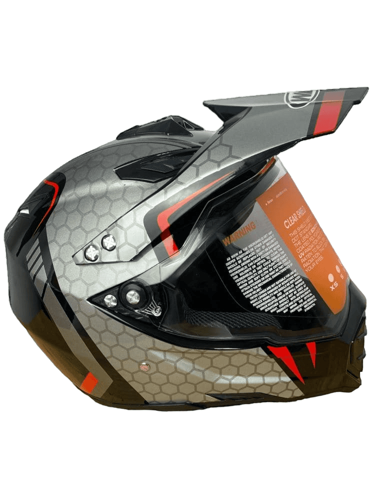 CASCO PARA MOTORISTA NEGRO ROJO BRILLANTE