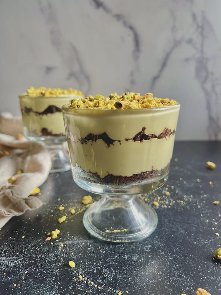 Pistachio Tiramisu 1 Pistachio Tiramisu in two personal-sized dessert cups