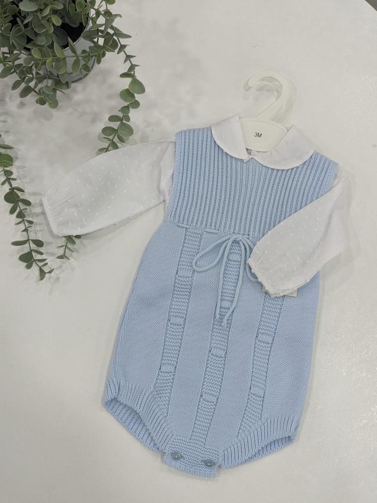 Conjunto Bebe lana con Camiseta Plumeti