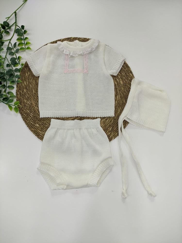 Conjunto hilo con capota Blanco