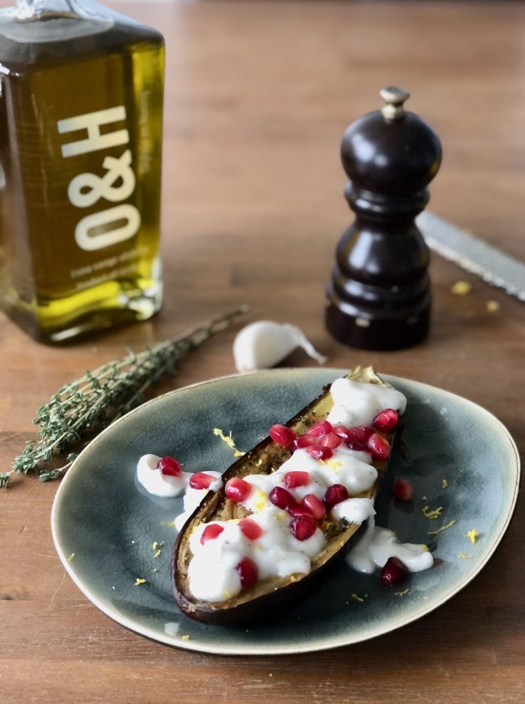 Geroosterde aubergines met yoghurt - koolhydraatarme recepten