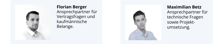 Ansprechpartner für Vertragsfragen und technische Fragen