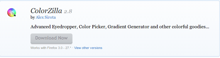 ColorZilla Add ons for Firefox