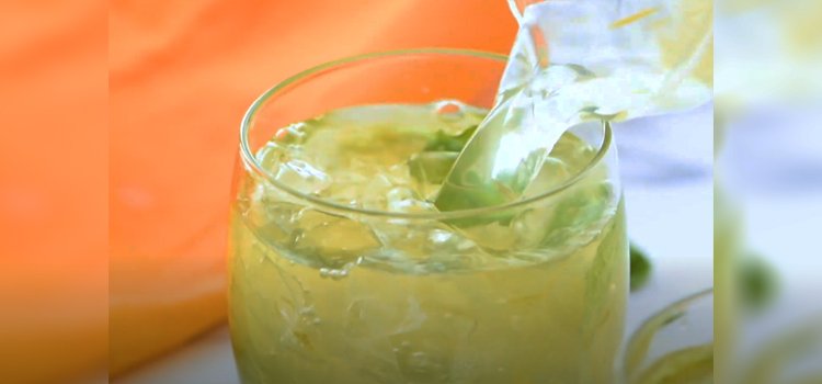 Pouring Limeade on a Glass