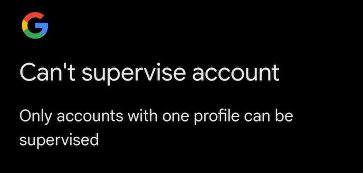 Can't Supervise this Account Google Family Link