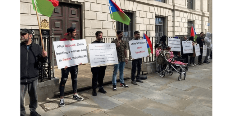 Free Balochistan Movement holds protest outside Chinese Embassy in Berlin