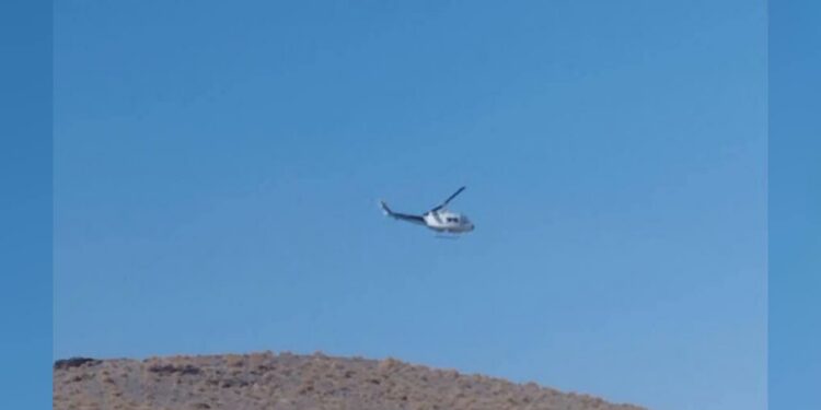 Video Shows Military Helicopter Over Zahedan’s Cheshmeh-Ziarat Following Roadside Mine Explosion