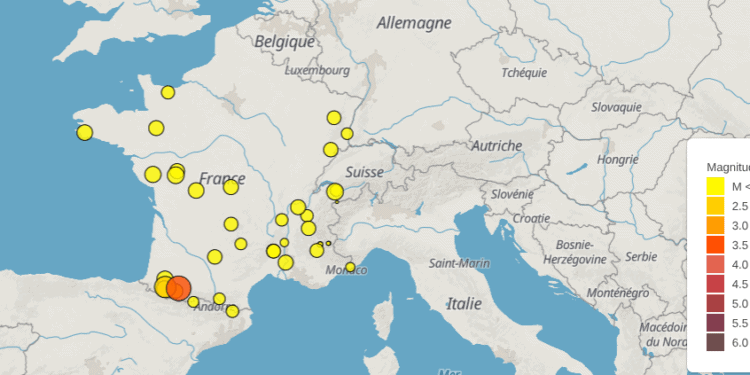 Tremblement de terre de magnitude 3.8 entre Adé et Lourdes