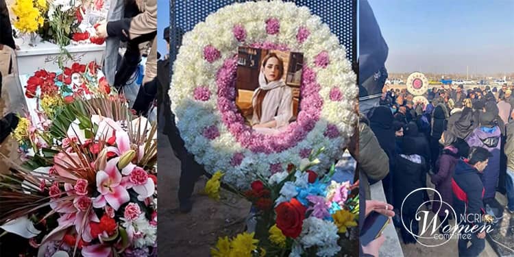 مراسم چهلم آیلار حقی شهید قیام ایران به رغم جو شدید امنیتی با شکوه هرچه تمام تر برگزار شد