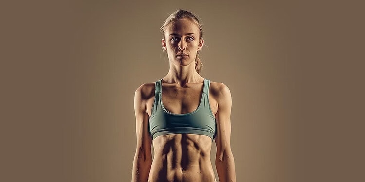 An AI-generated image of a female athlete by Midjourney from the authors’ research. (Courtesy of Delaney Thibodeau)