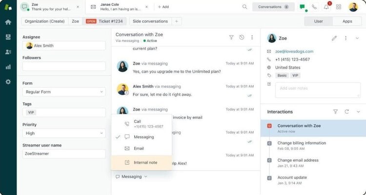 Zendesk software for quality management
