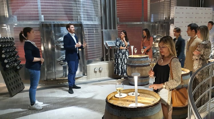 Tasting in the cellars of Franciacorta