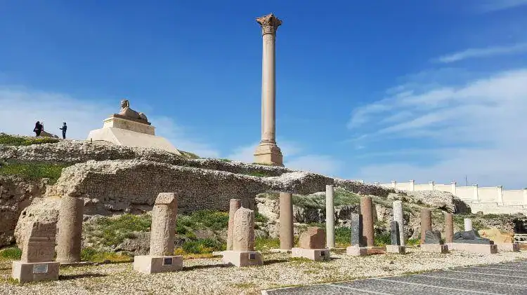 Serapeum ruins near Pompey’s Pillar in Alexandria