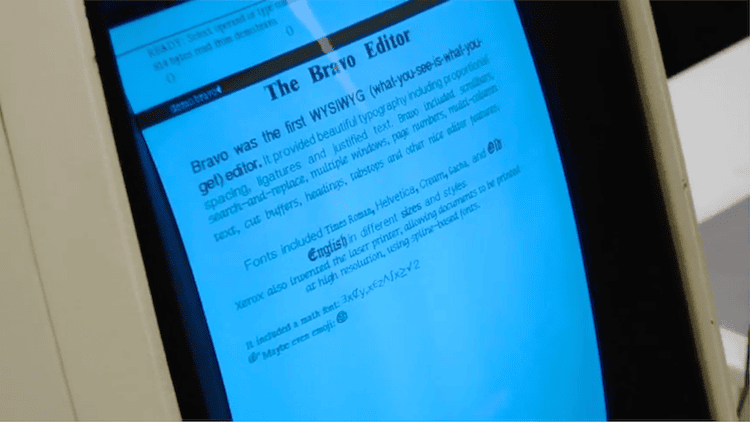 Bravo, der allererste WYSIWYG-Texteditor (Foto via www.vintageisthenewold.com)