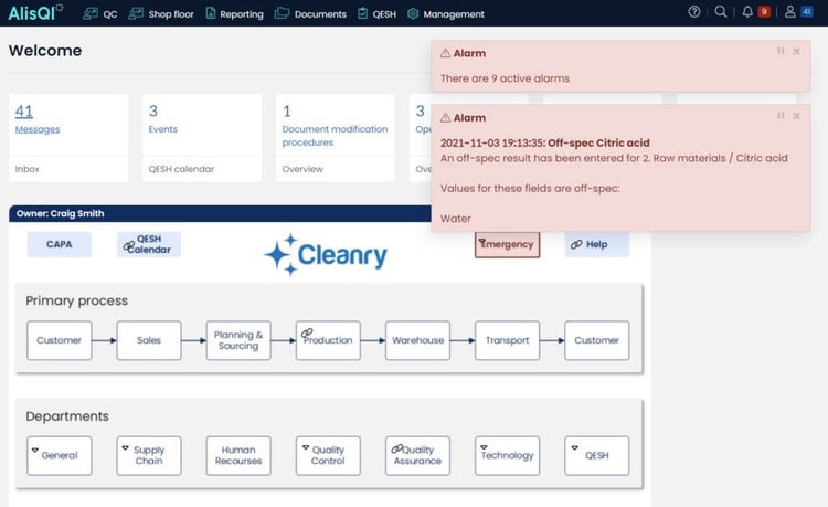 alisqi qms interface