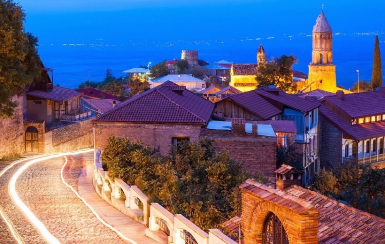 The beautiful hill-top town of Signagi in Georgia, center of wine country