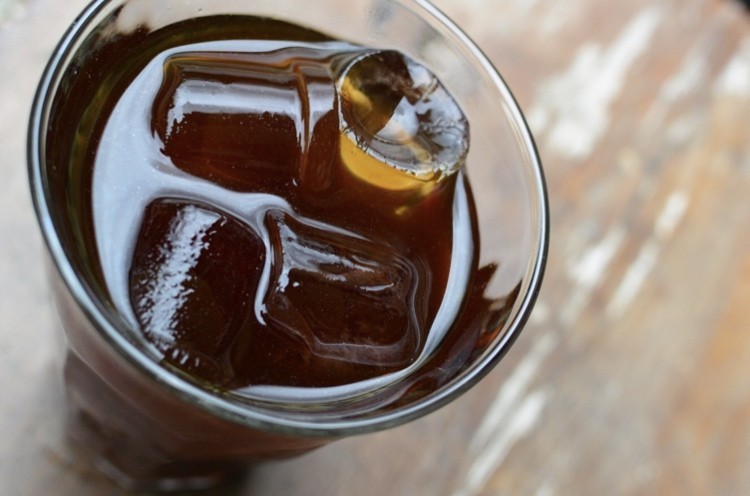 Cold-brewed coffee with lunch