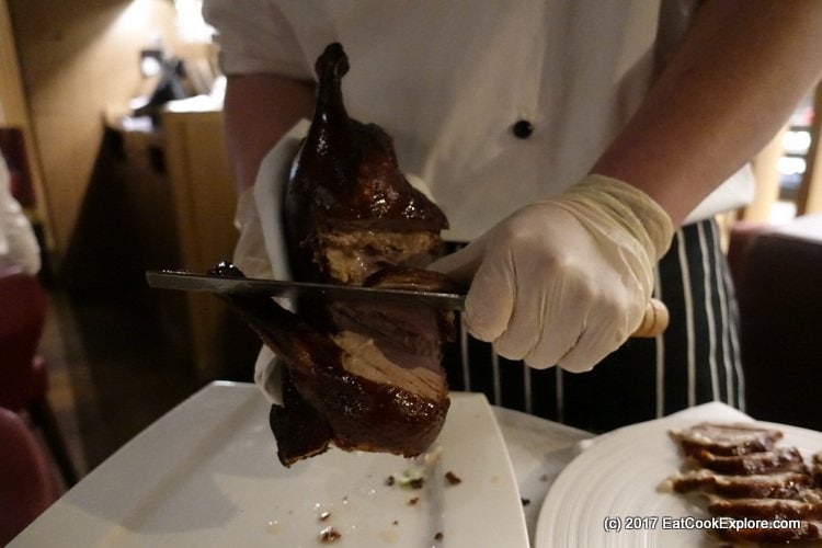 Chai Wu Beijing Duck Expertly sliced at the table